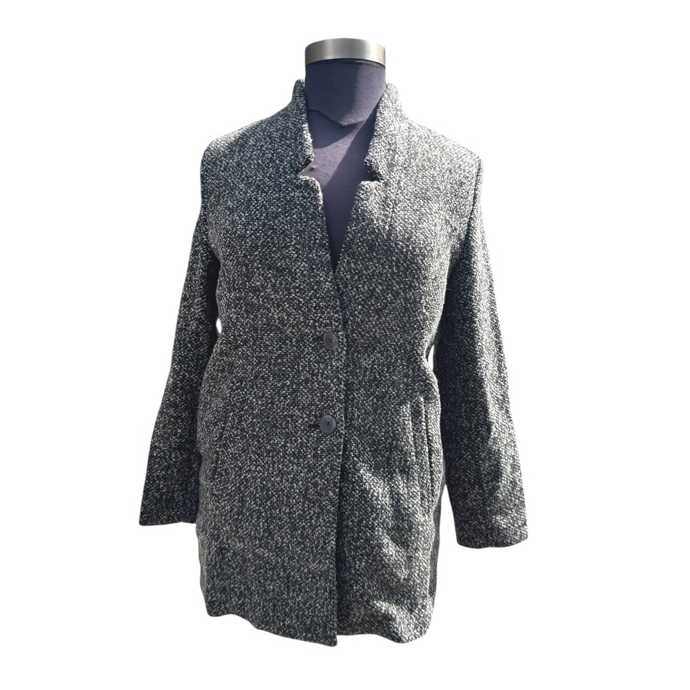 Old Navy Womens Medium Gray Boucle Wool Blend Coat‎ Jacket Career Fall